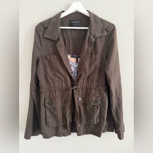 Sanctuary Linen Blend Utility Jacket Medium